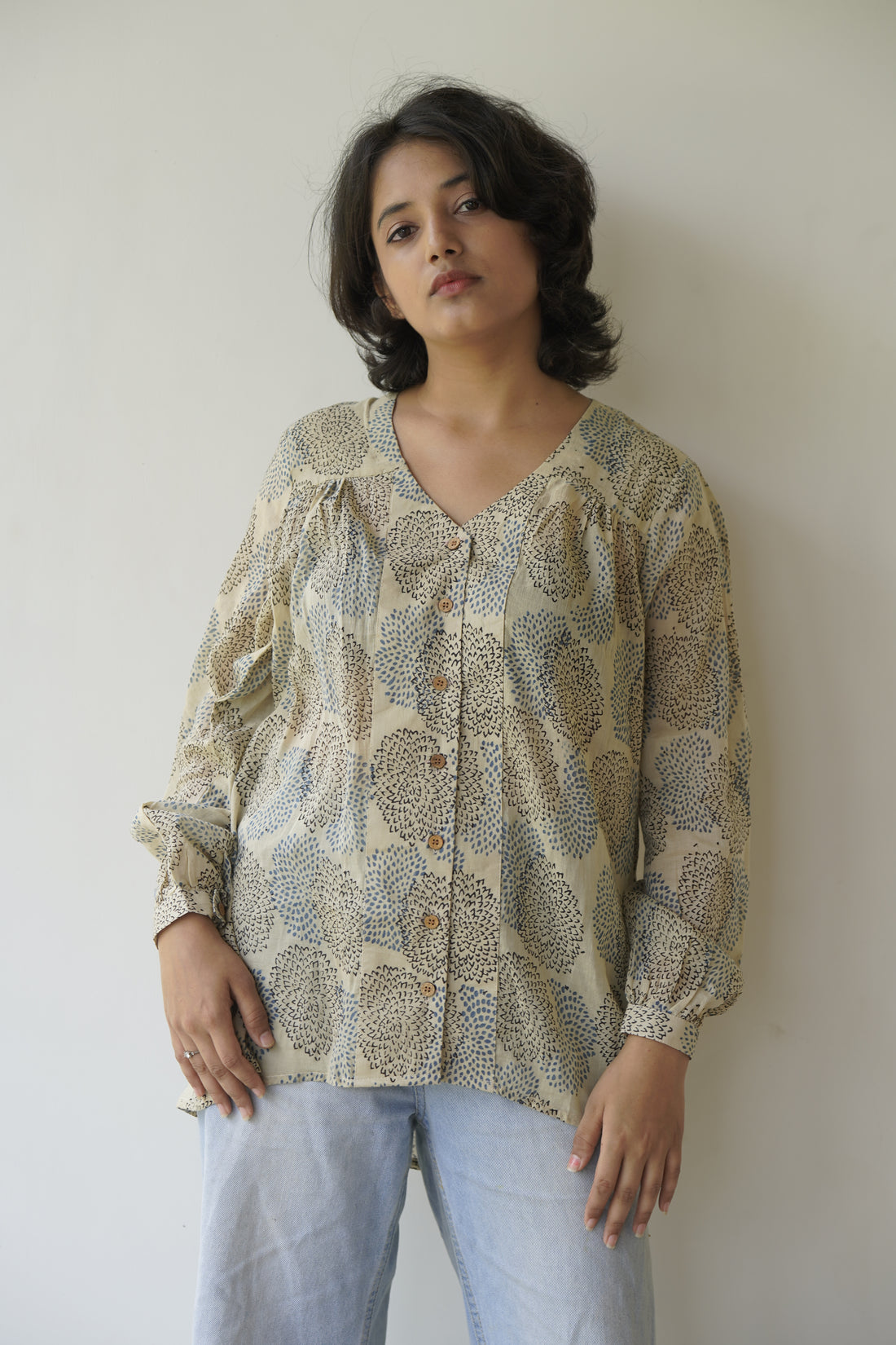 Mulmul Shirt Short top - White