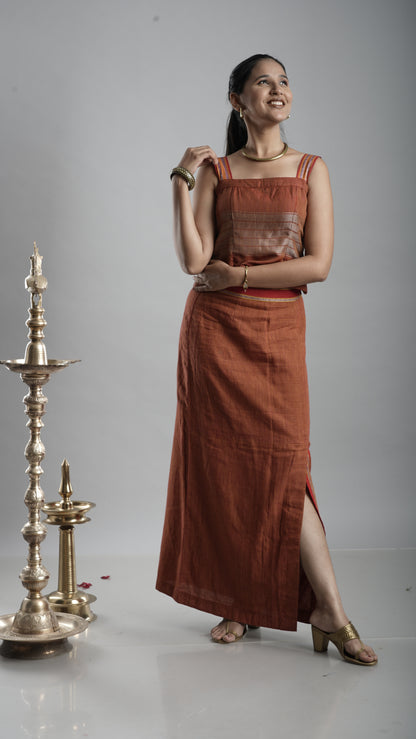 Ethnic Skirt with Crop Top