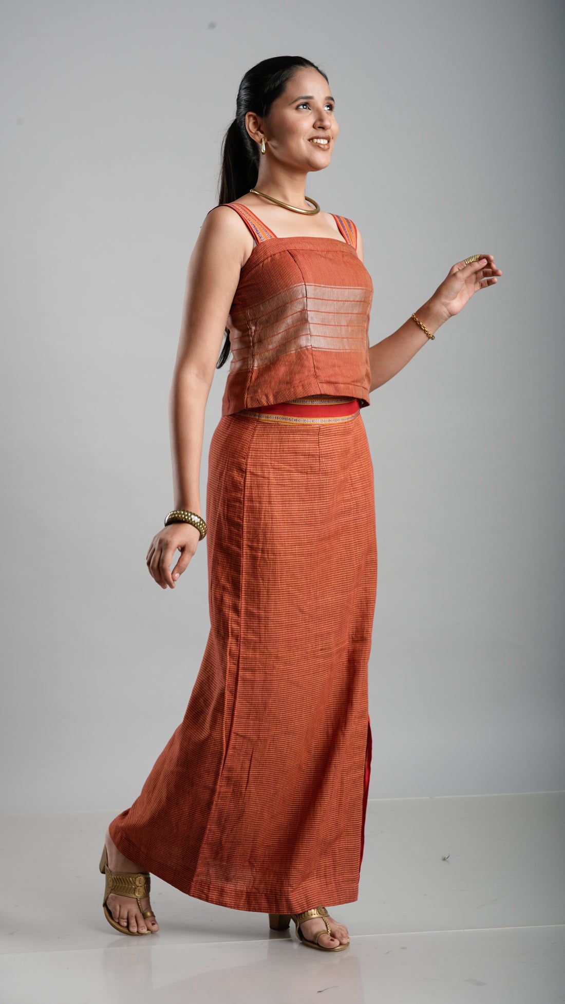 Ethnic Skirt with Crop Top