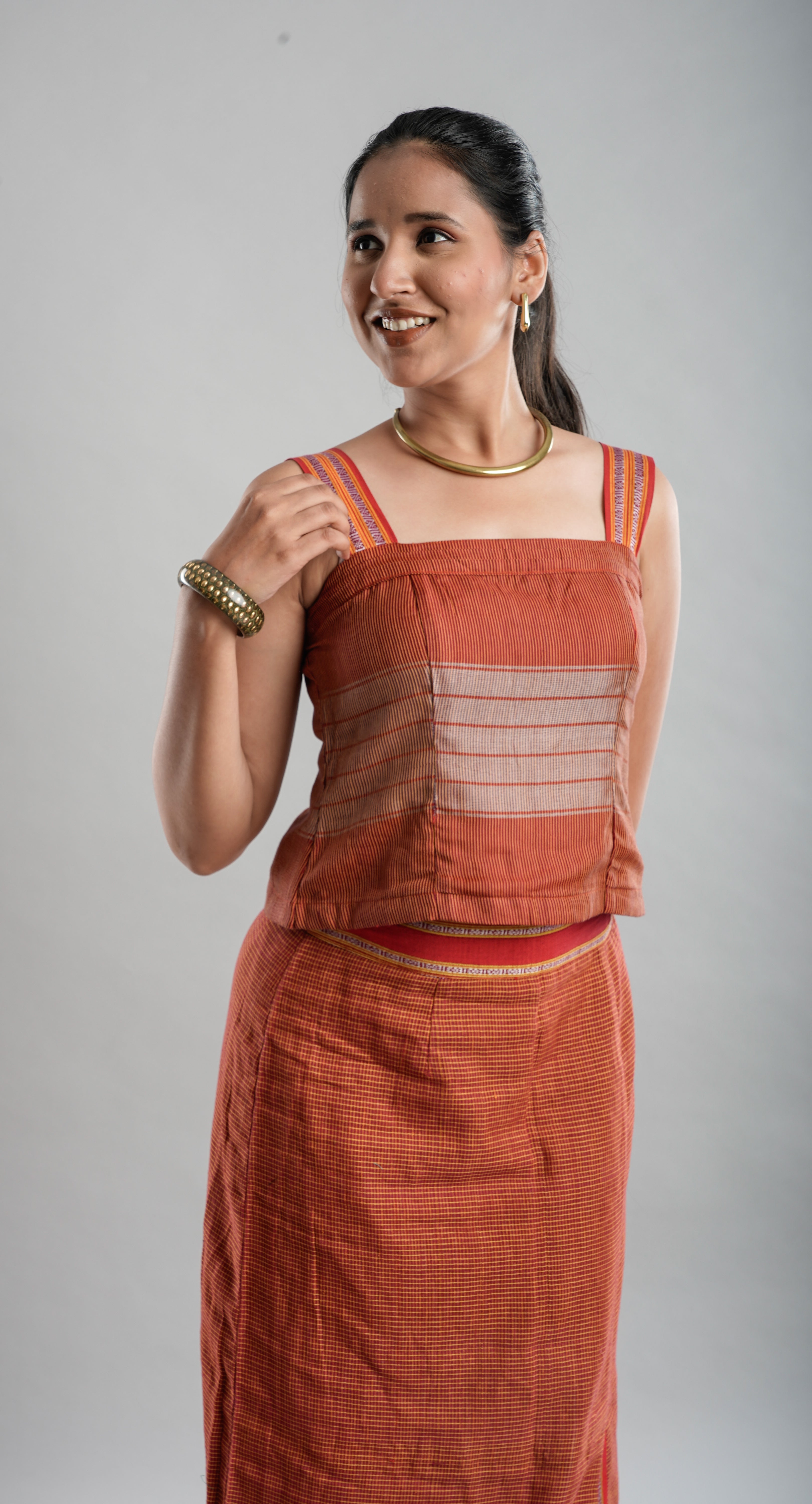 Ethnic Skirt with Crop Top