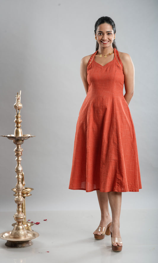 Cotton Halter neck Dress