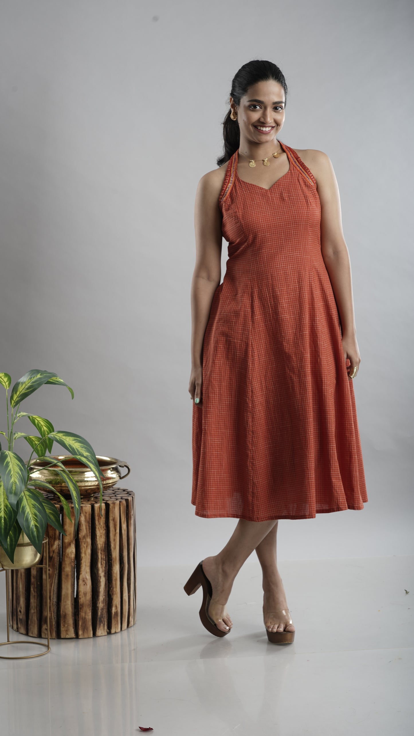 Cotton Halter neck Dress