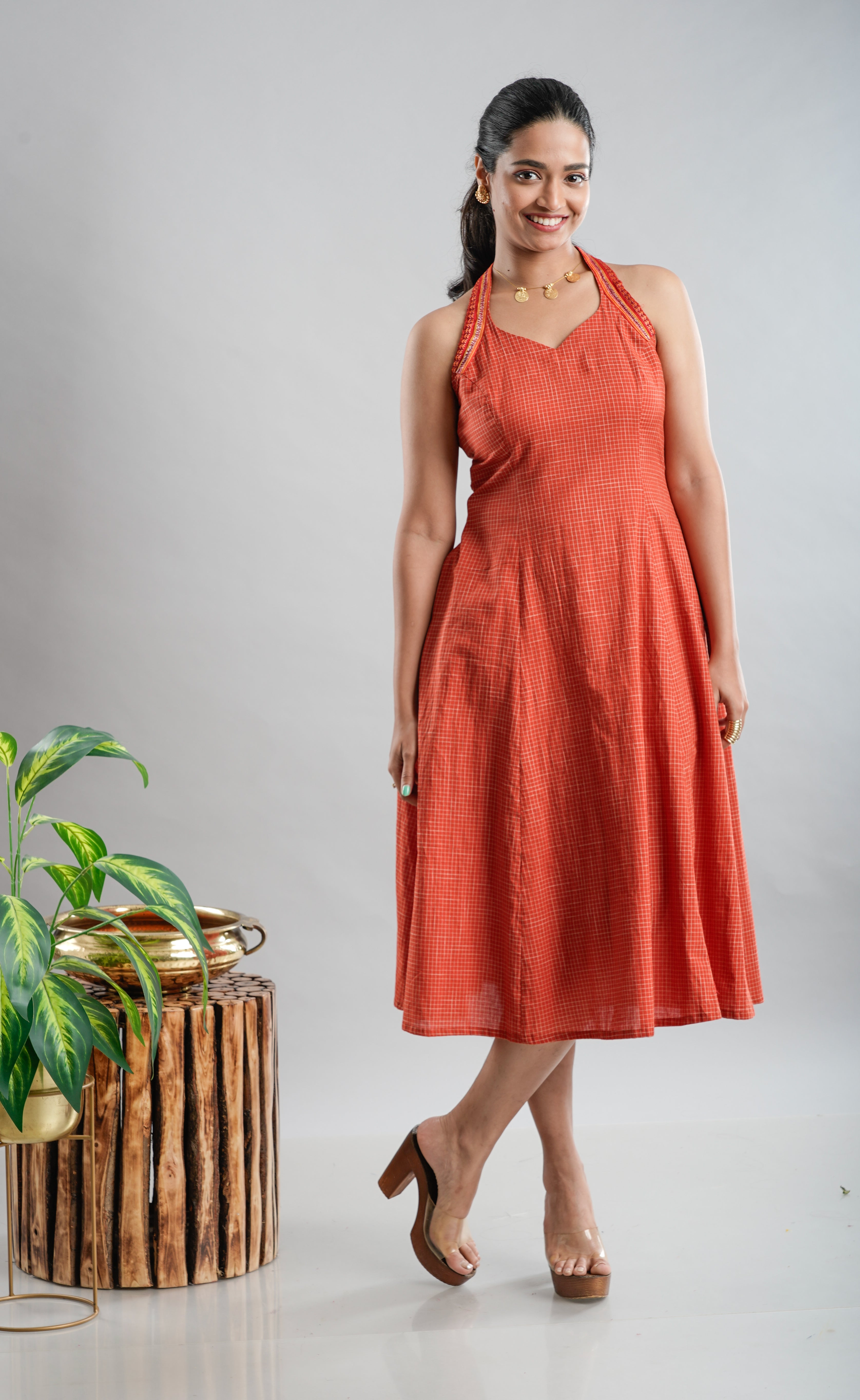 Cotton Halter neck Dress