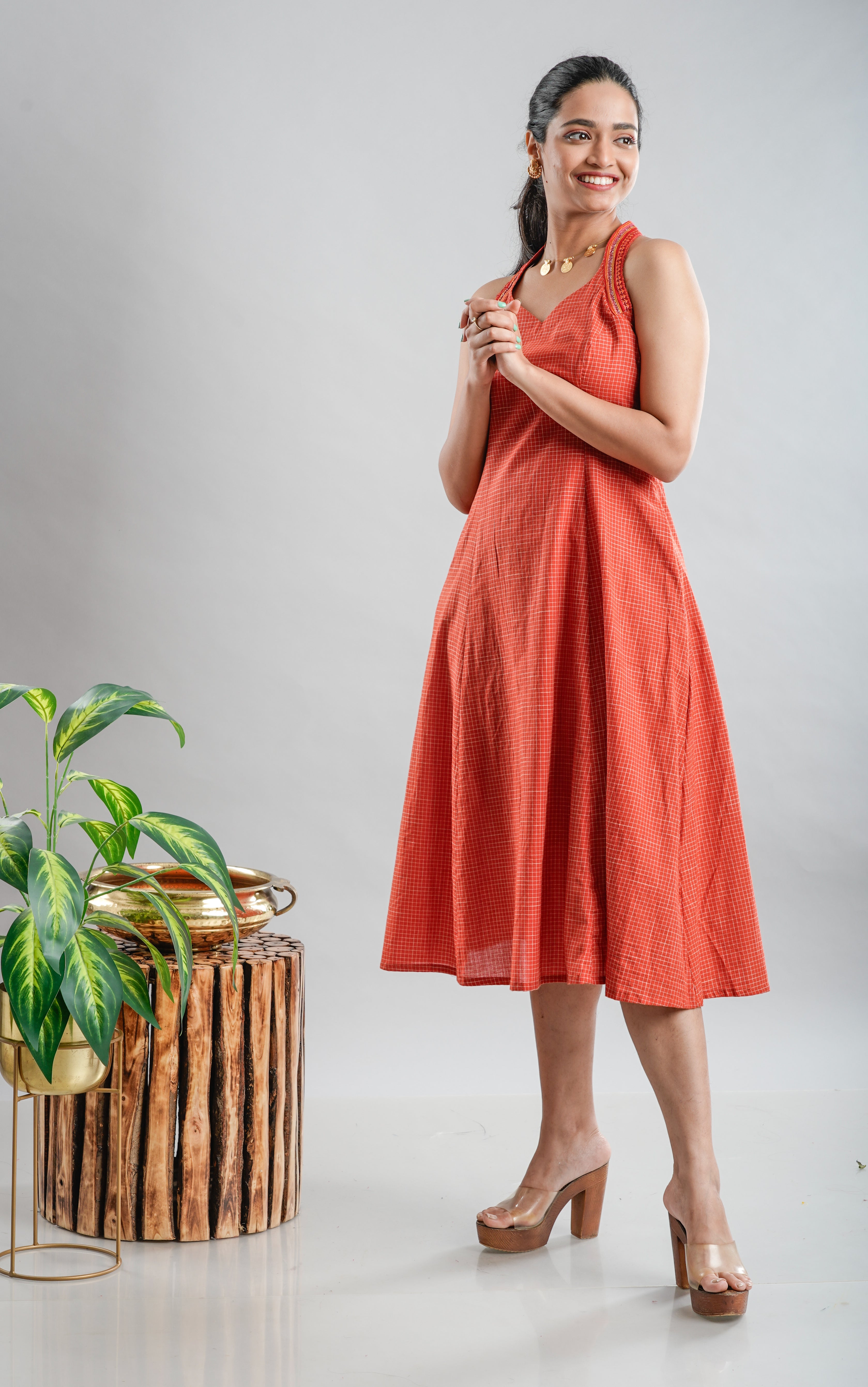 Cotton Halter neck Dress