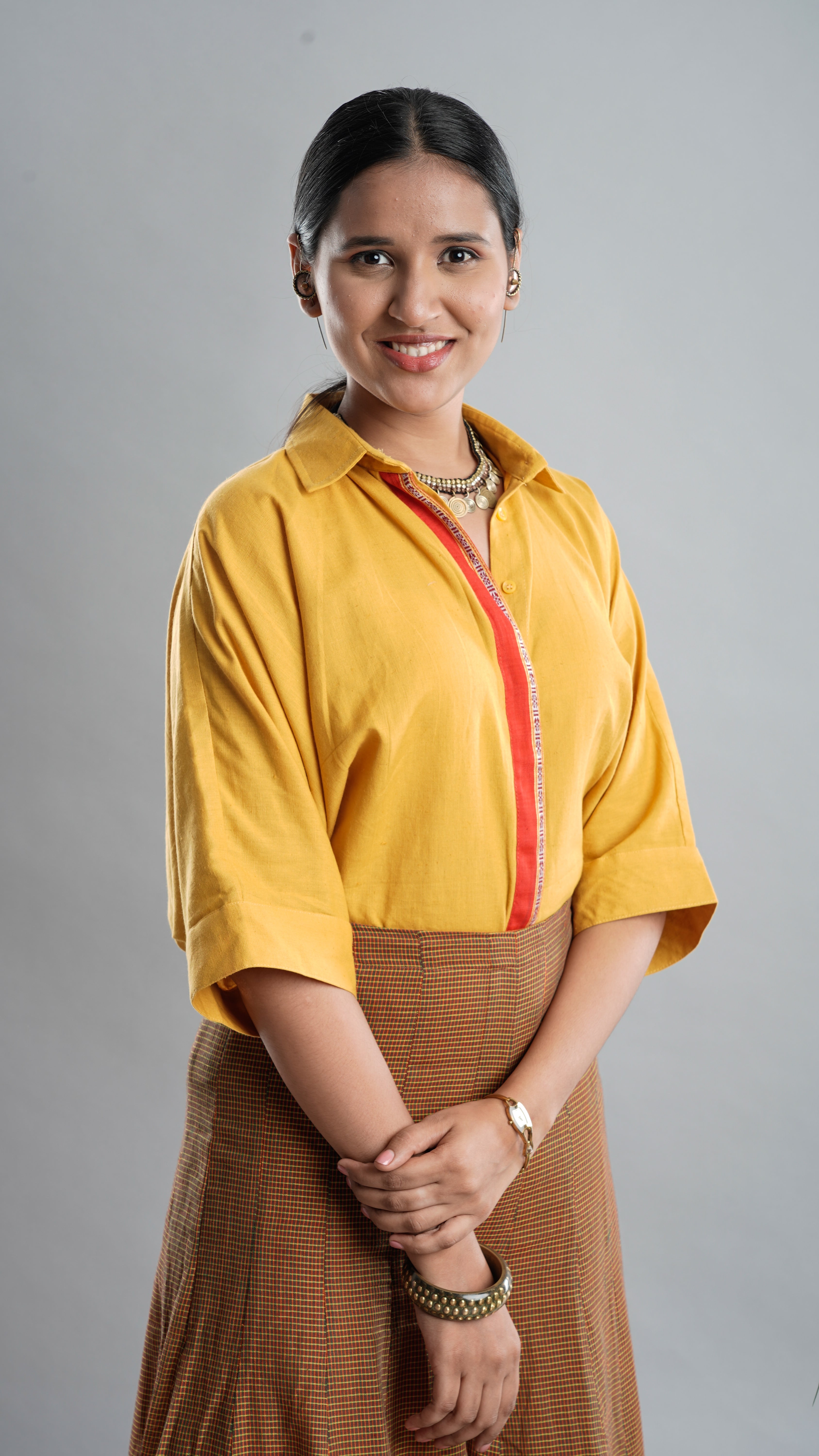 Yellow Shirt and Kunbi Pant Set
