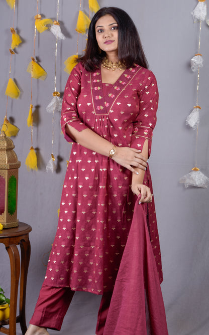 Banarasi Jari butta Kurta pant set