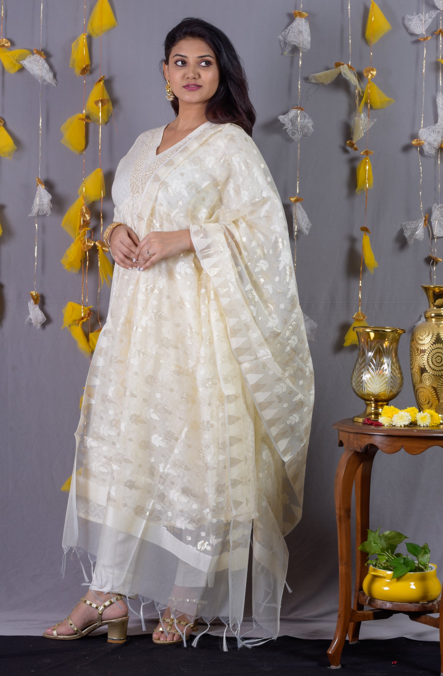 Banarasi Empire Cut Kurta Cum Dress