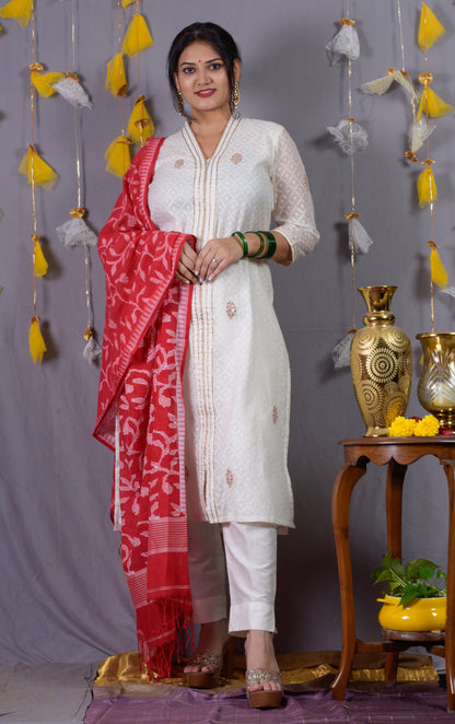 Banarasi Jari Butta Kurta Pant Set