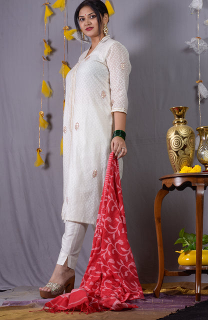 Banarasi Jari Butta Kurta Pant Set