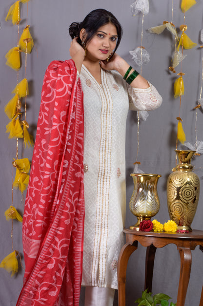 Banarasi Jari Butta Kurta Pant Set