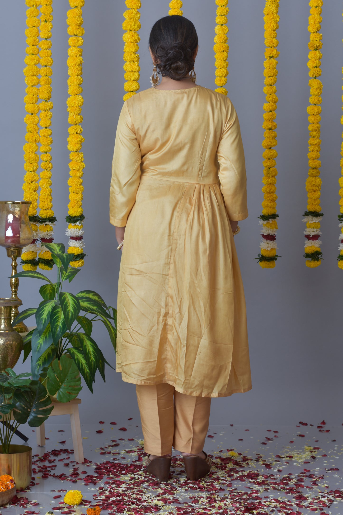 Tussar Silk Angarkha Dress