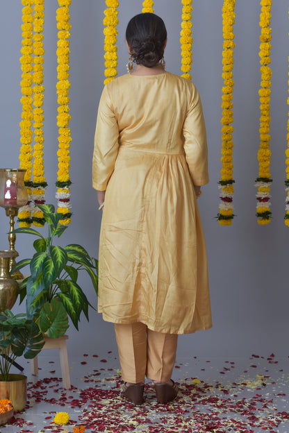 Tussar Silk Angarkha Dress