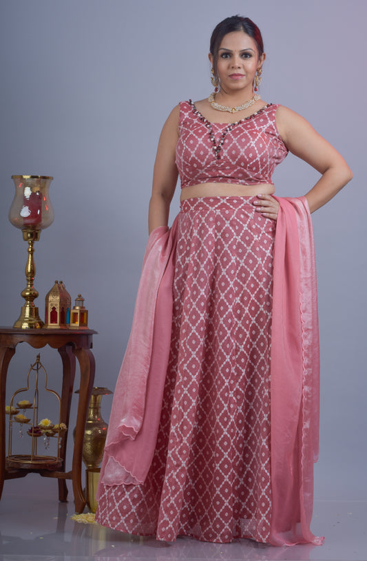 Banarasi lehenga and top