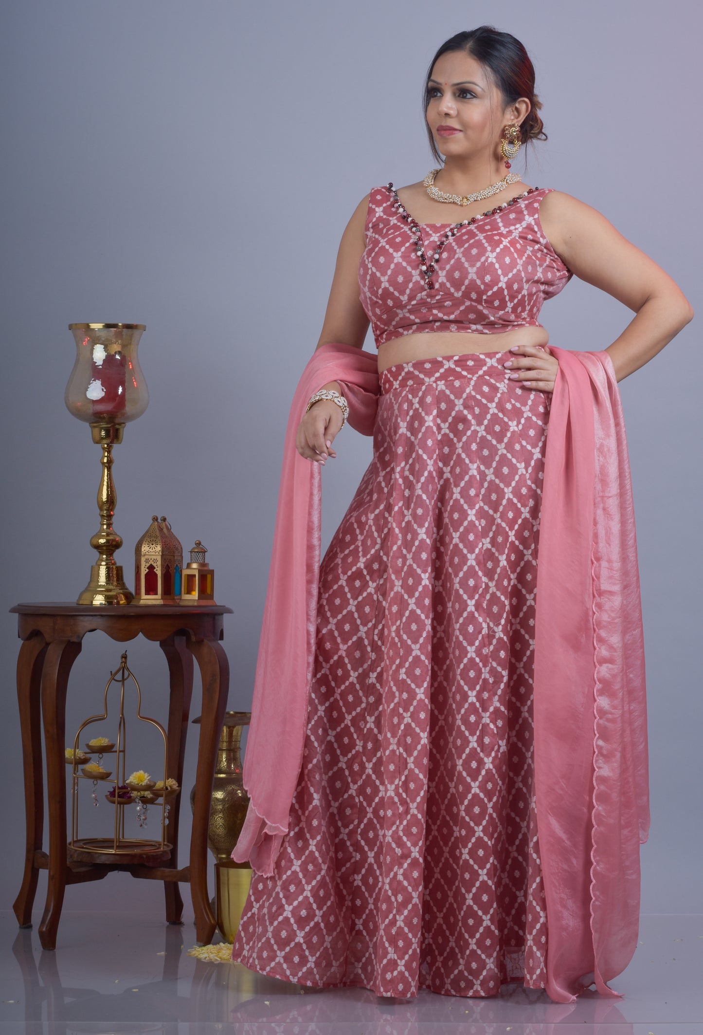 Banarasi lehenga and top