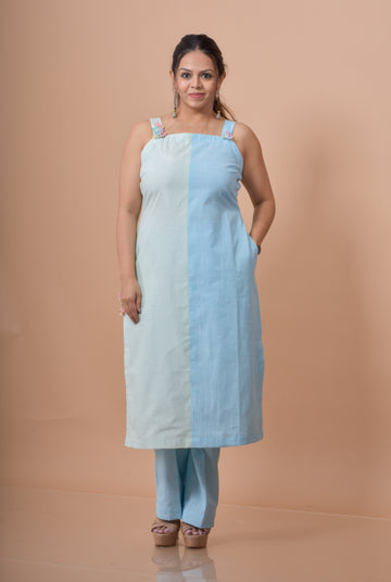 Half And Half Cord Set - Blue With Pista