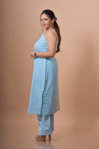 Half And Half Cord Set - Blue With Pista