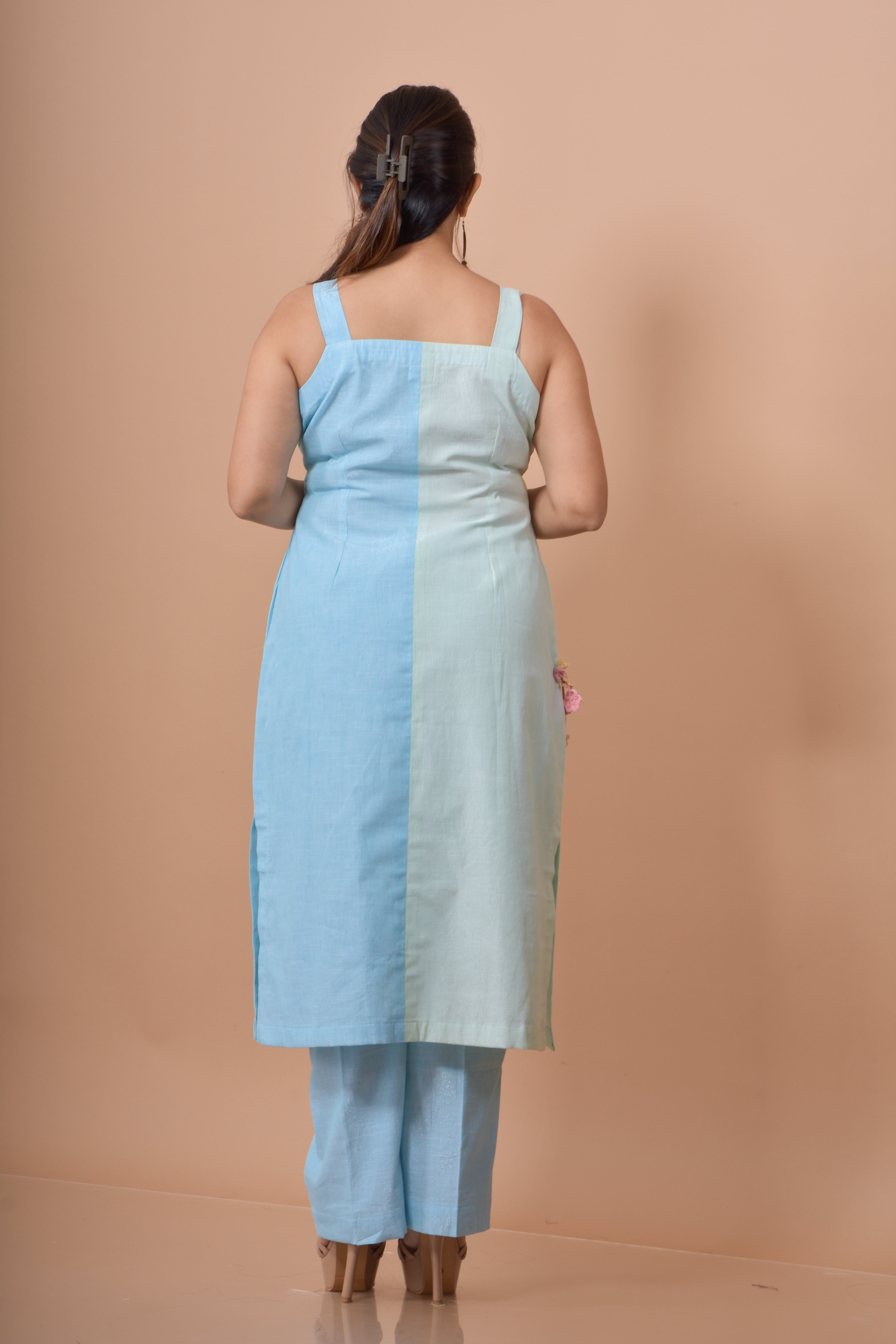 Half And Half Cord Set - Blue With Pista