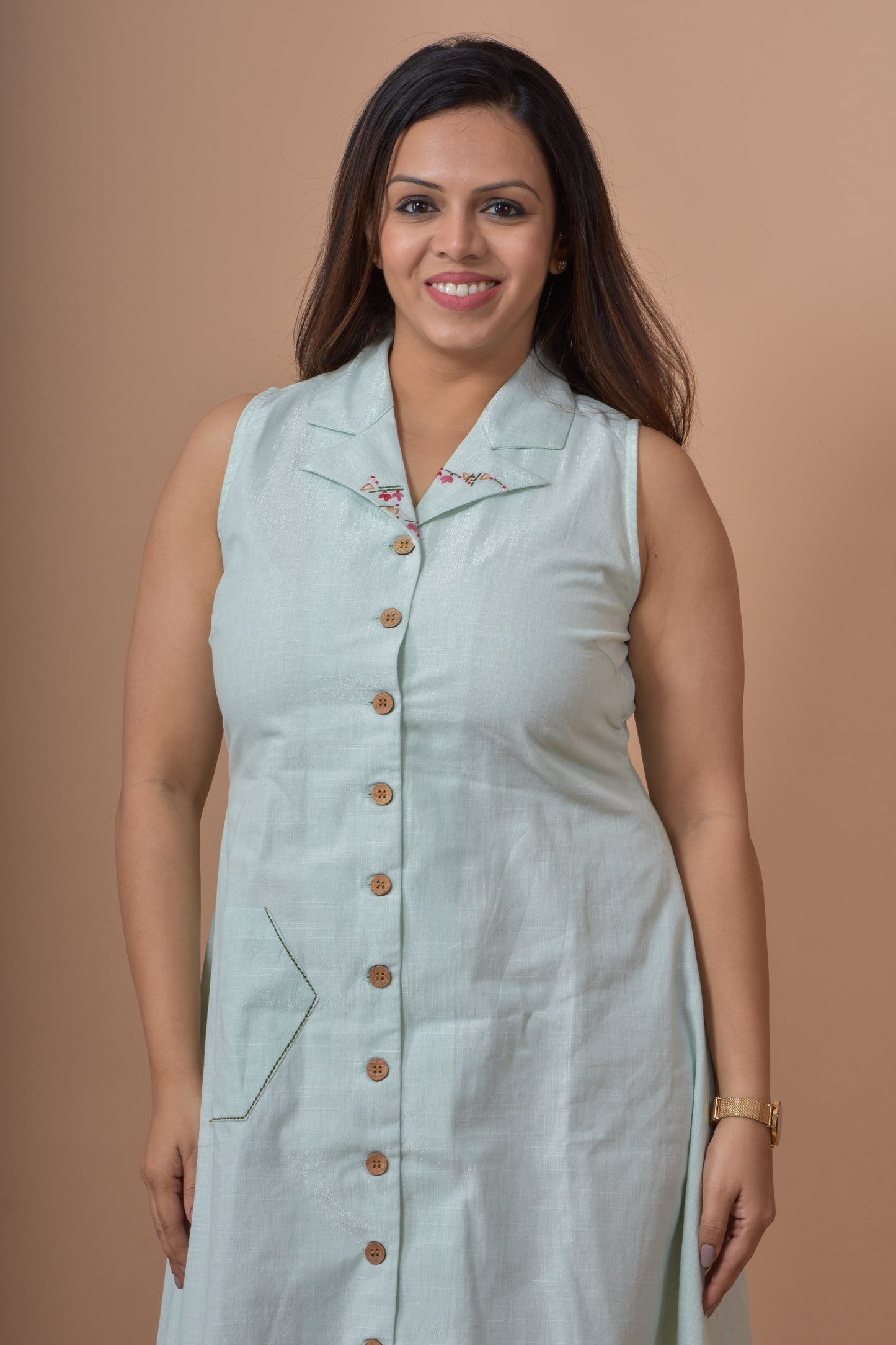 Blazer Collar Dress- Pista