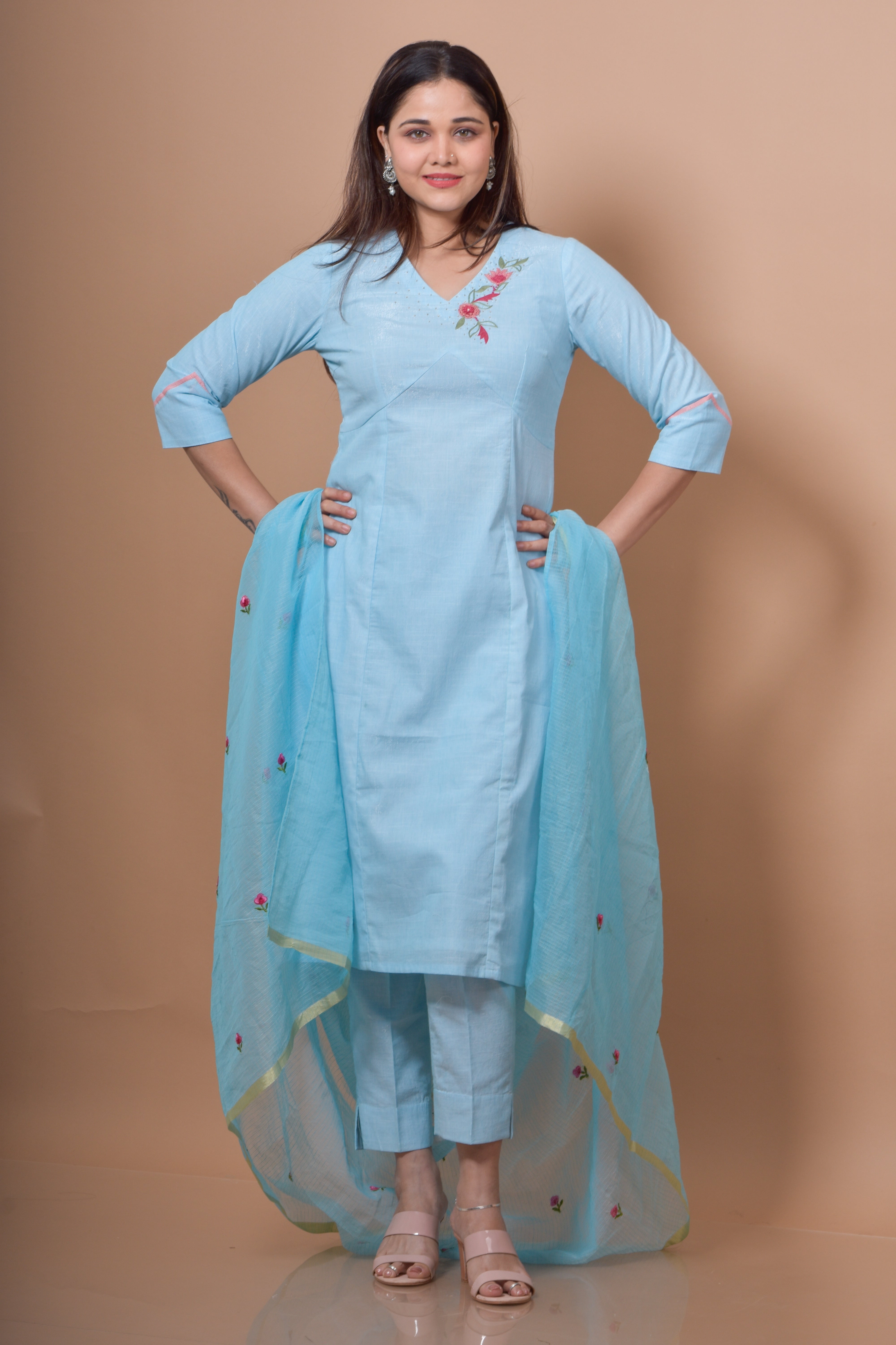 Empire Cut Kurta Pant Set