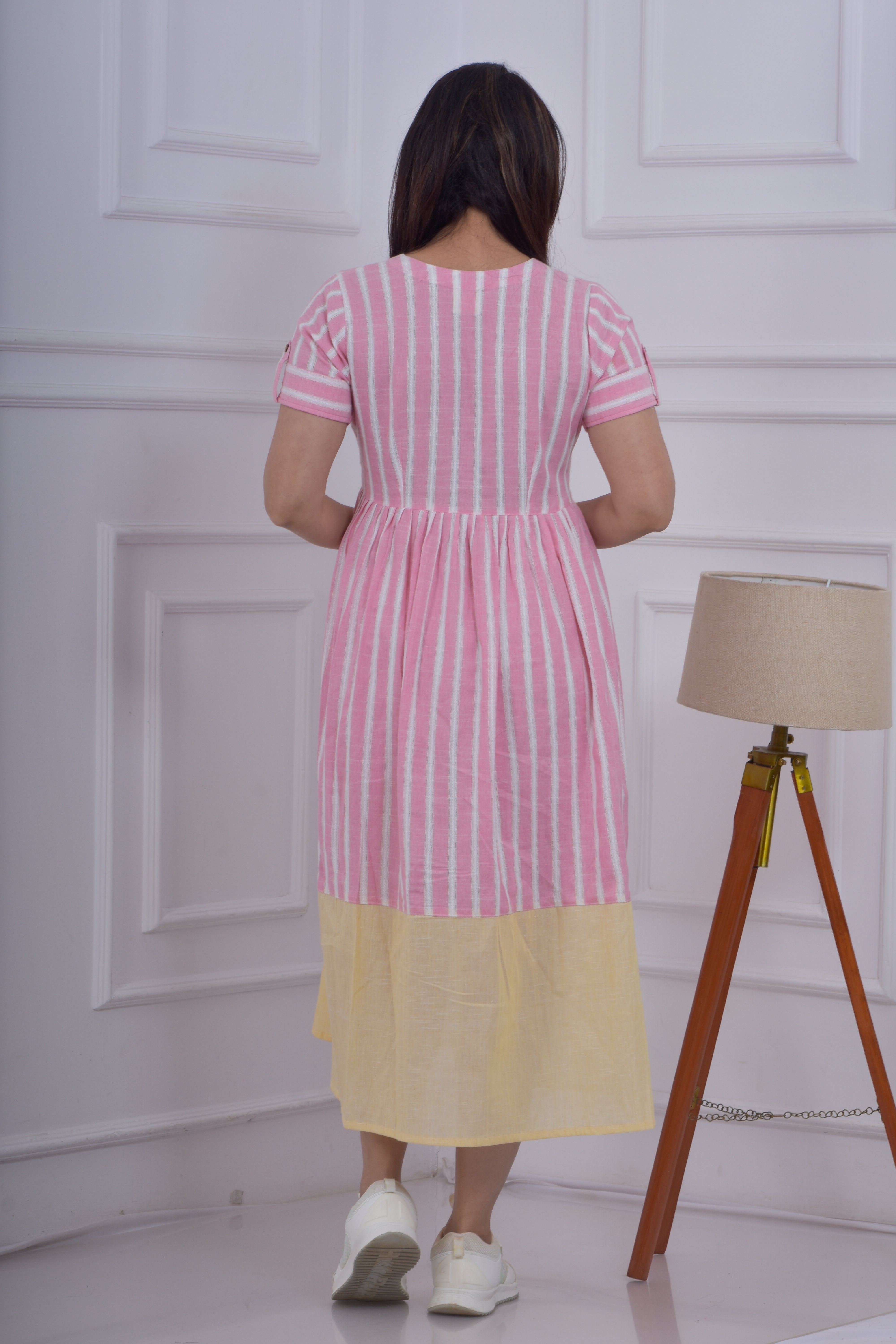 Centre Gather Embroidered Dress