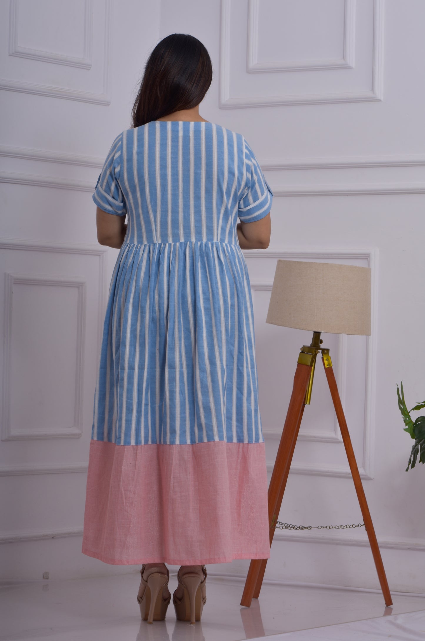 Centre Gather Embroidered Dress