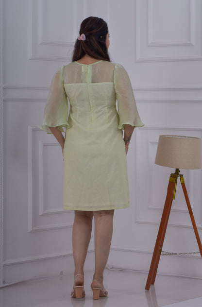 Sheer Dress- Lime
