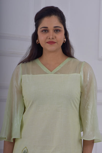 Sheer Dress- Lime