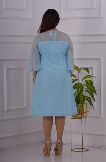 Sheer Dress- Blue