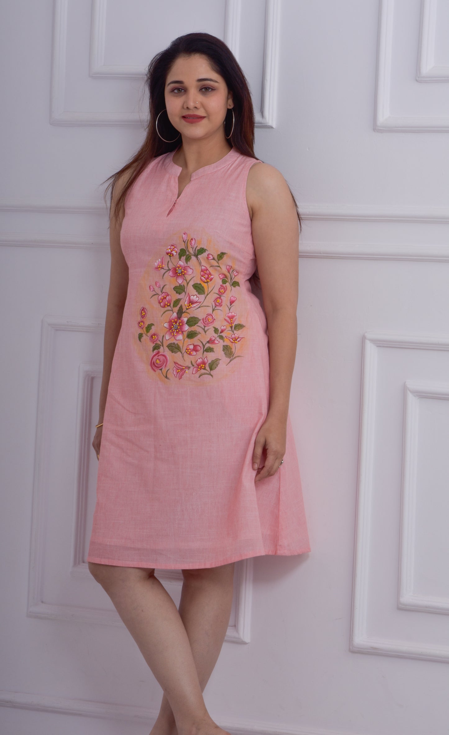 Hand Painted Dress - Pink