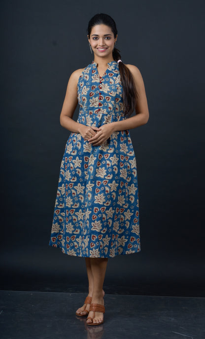 Ajrakh Halter Neck Dress