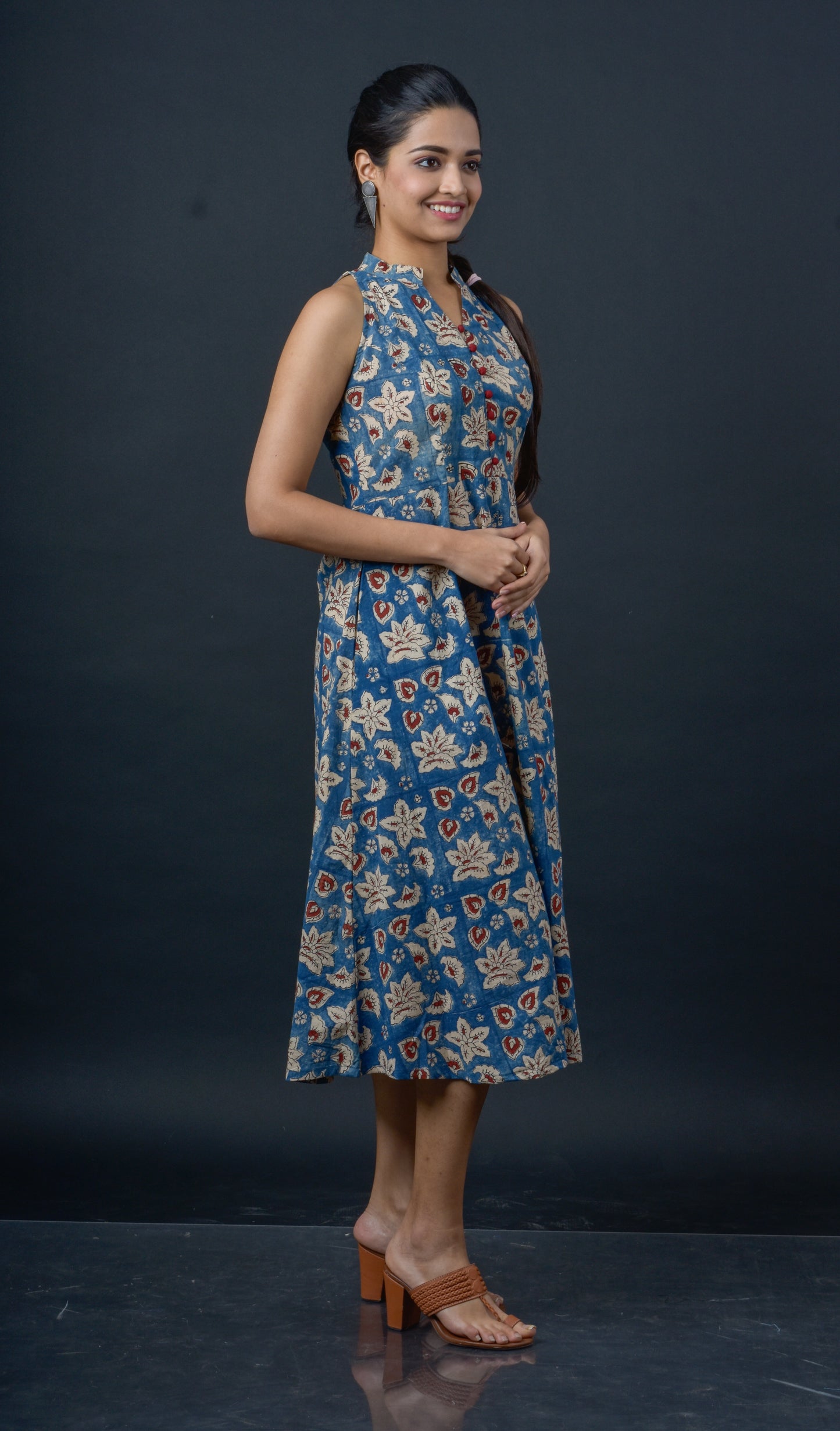Ajrakh Halter Neck Dress