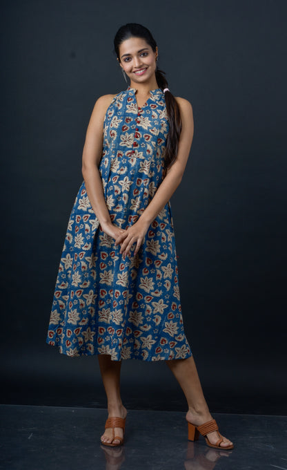 Ajrakh Halter Neck Dress