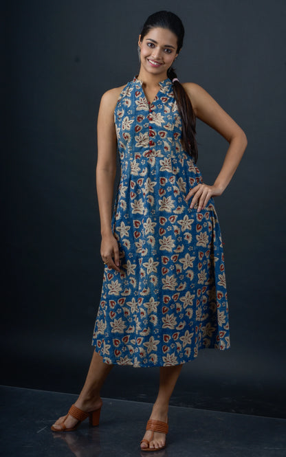 Ajrakh Halter Neck Dress