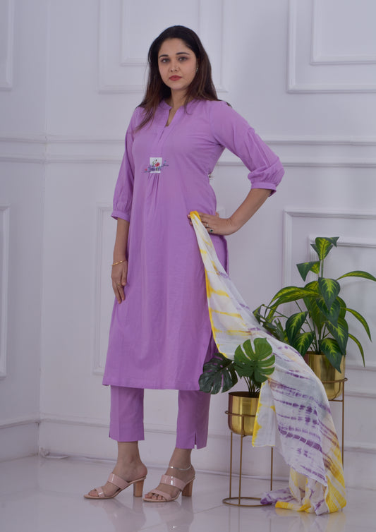 Fluorescent Coloured Co-ord Set - Purple