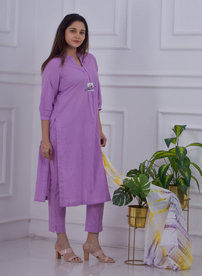 Fluorescent Coloured Co-ord Set - Purple