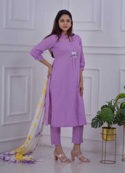 Fluorescent Coloured Co-ord Set - Purple
