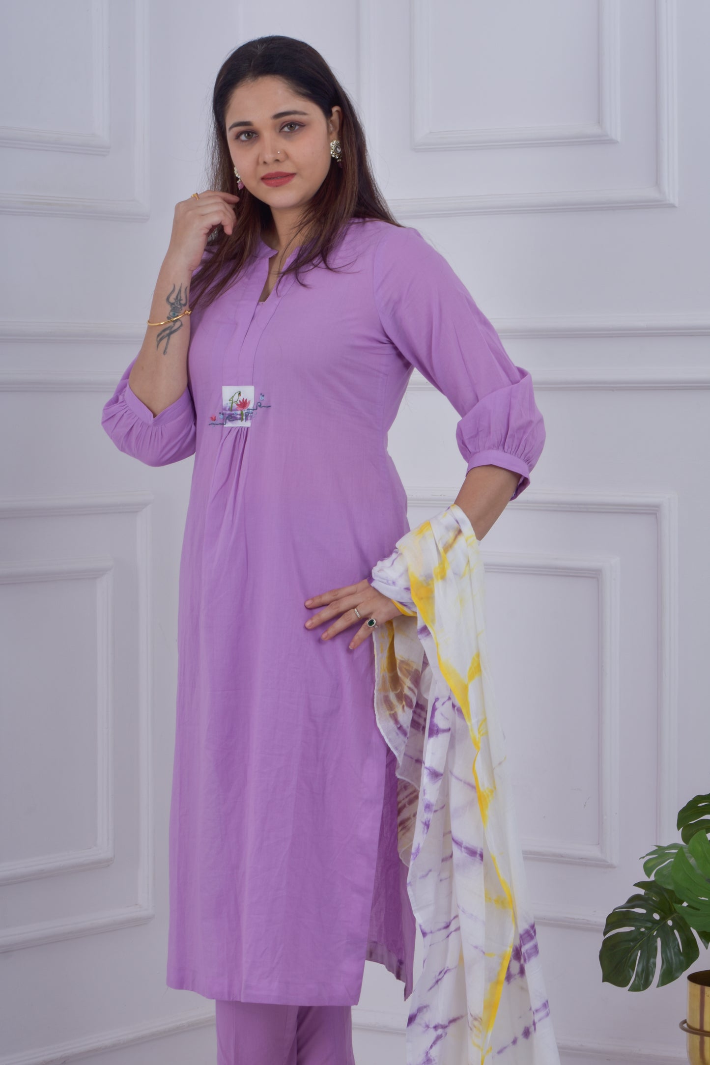 Fluorescent Coloured Co-ord Set - Purple
