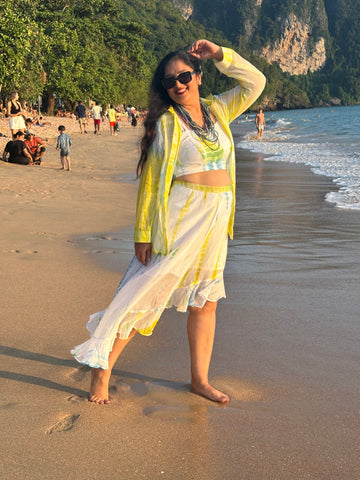 Tie-Dye Mul Cotton 3-Piece Co-Ord Set