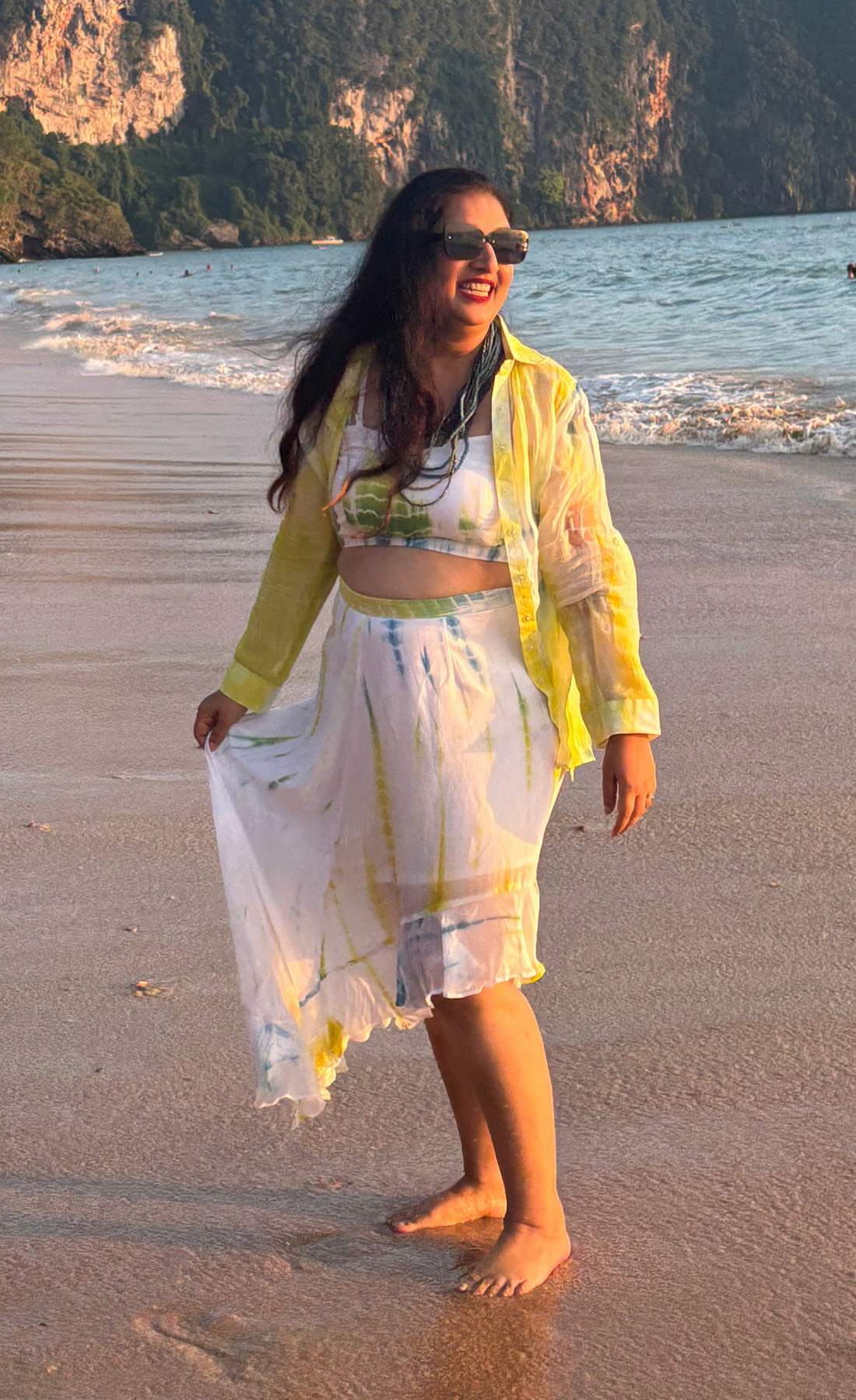 Tie-Dye Mul Cotton 3-Piece Co-Ord Set