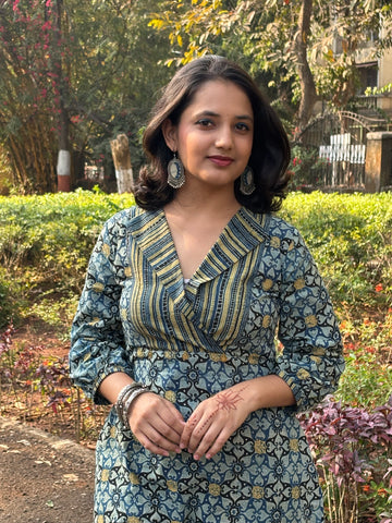 Ajrakh Kurta-Cum-Dress