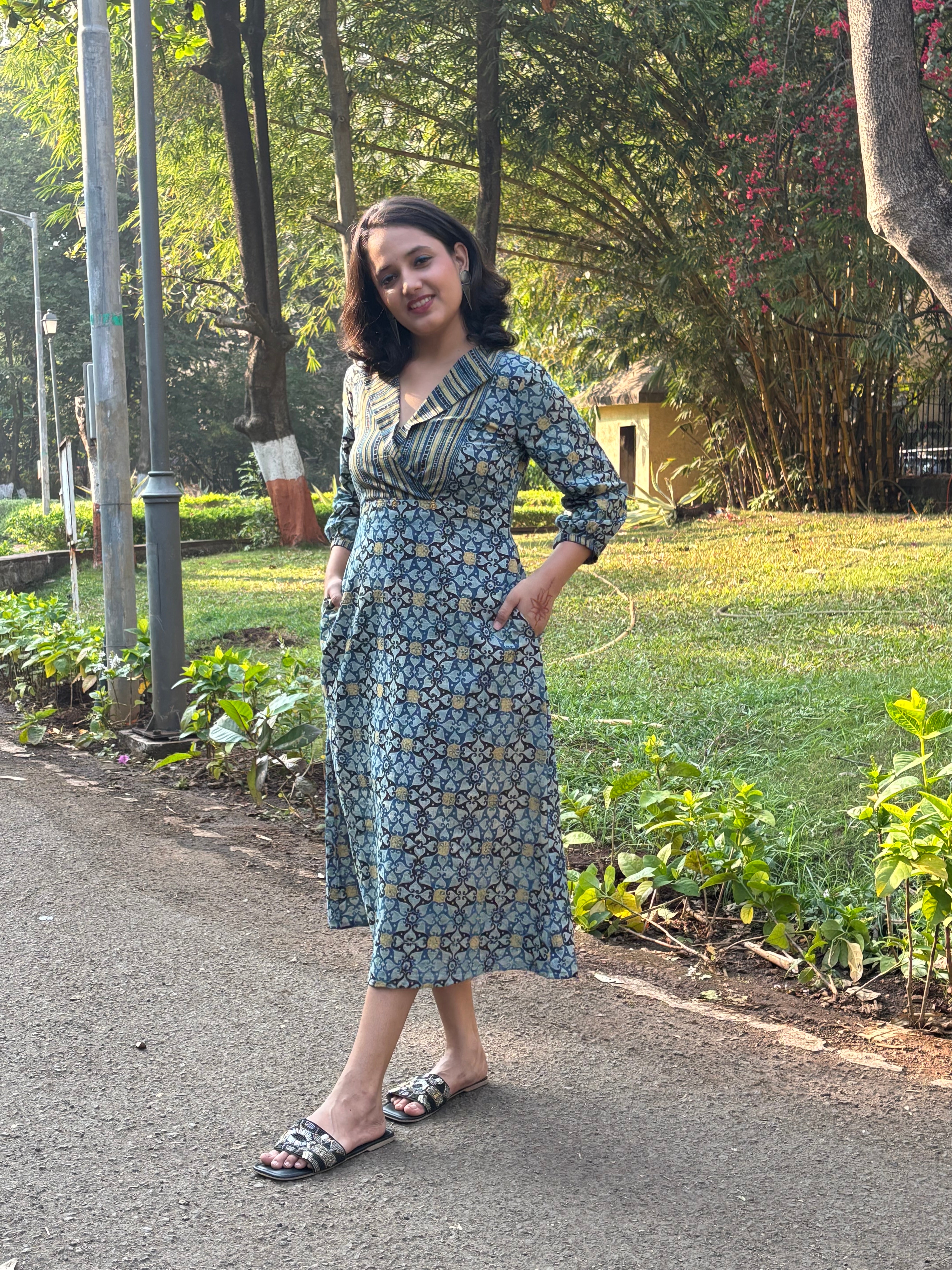 Ajrakh Kurta-Cum-Dress