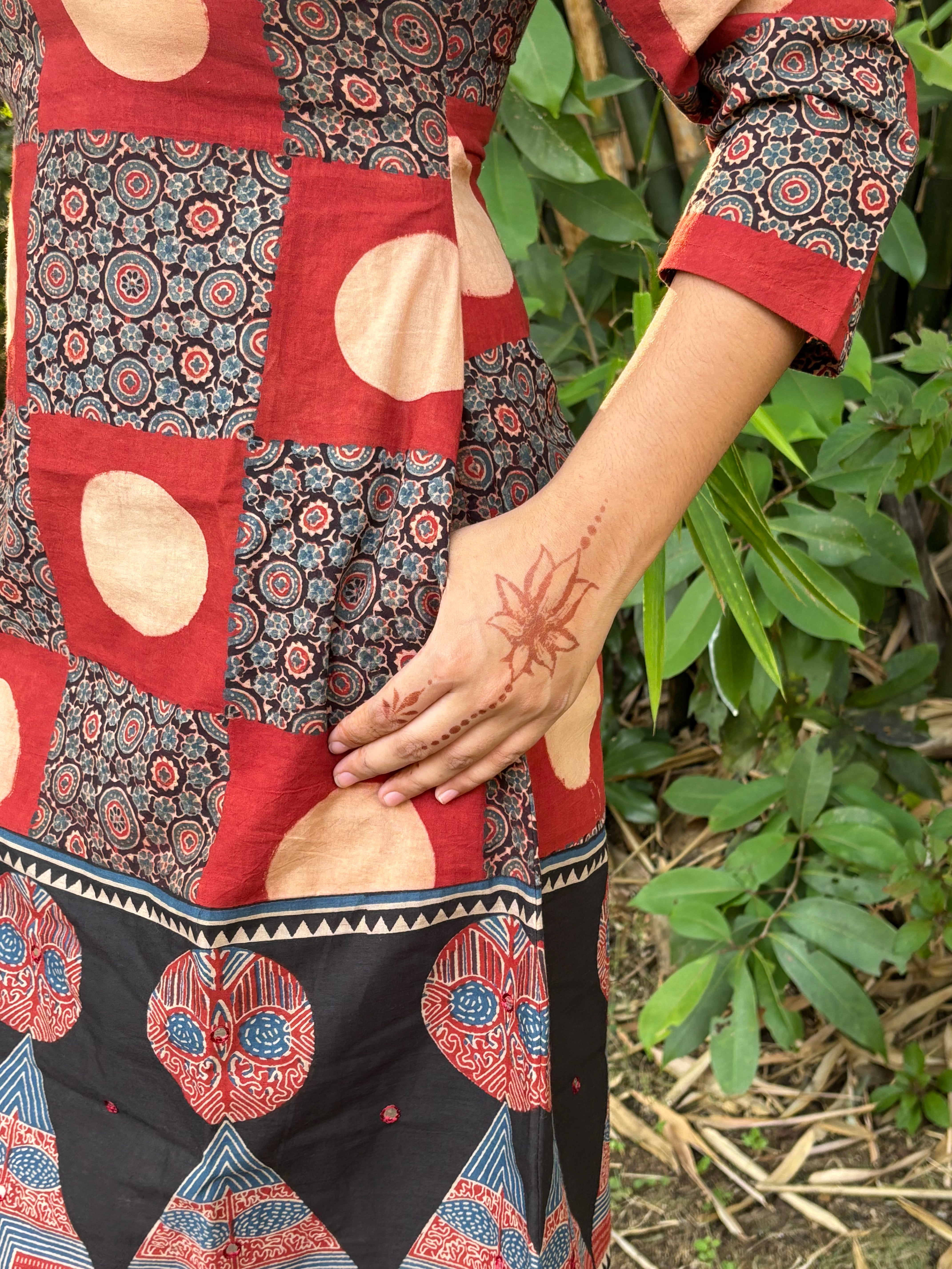 Ajrakh Printed Saanjh Circle Dress