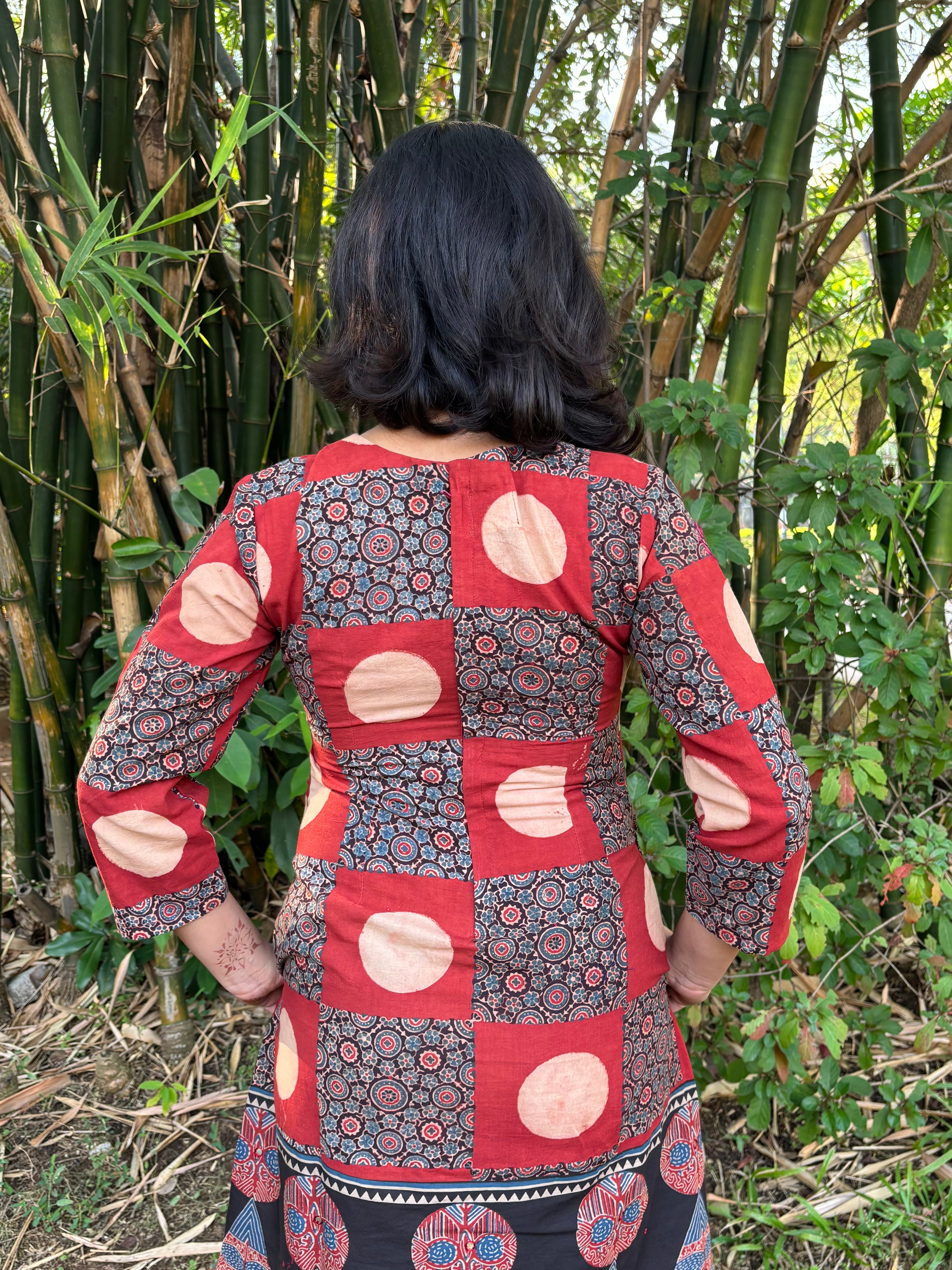 Ajrakh Printed Saanjh Circle Dress