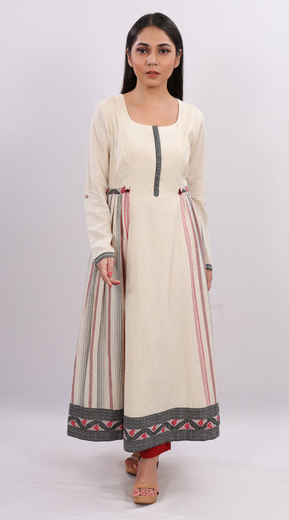 Side Gather Flared Kurta