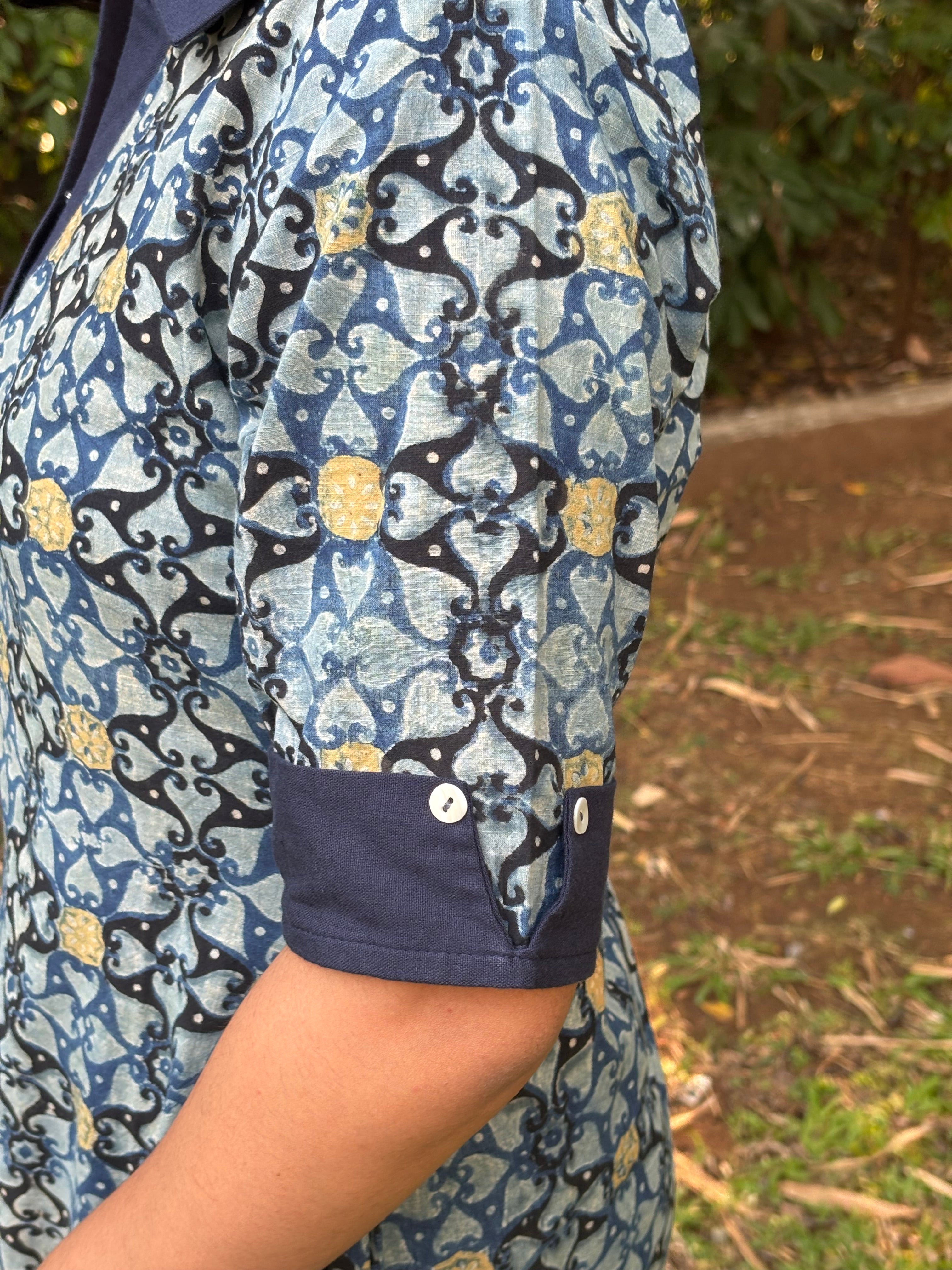 Neelrekha Ajrakh Dress