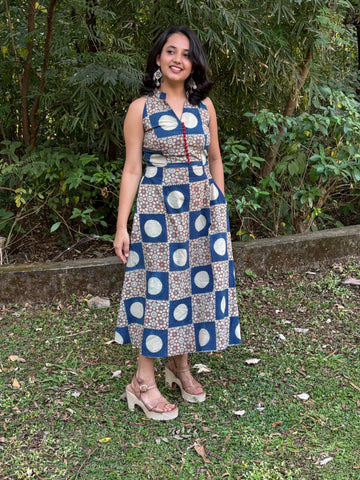 Ajrakh Halter Neck Dress