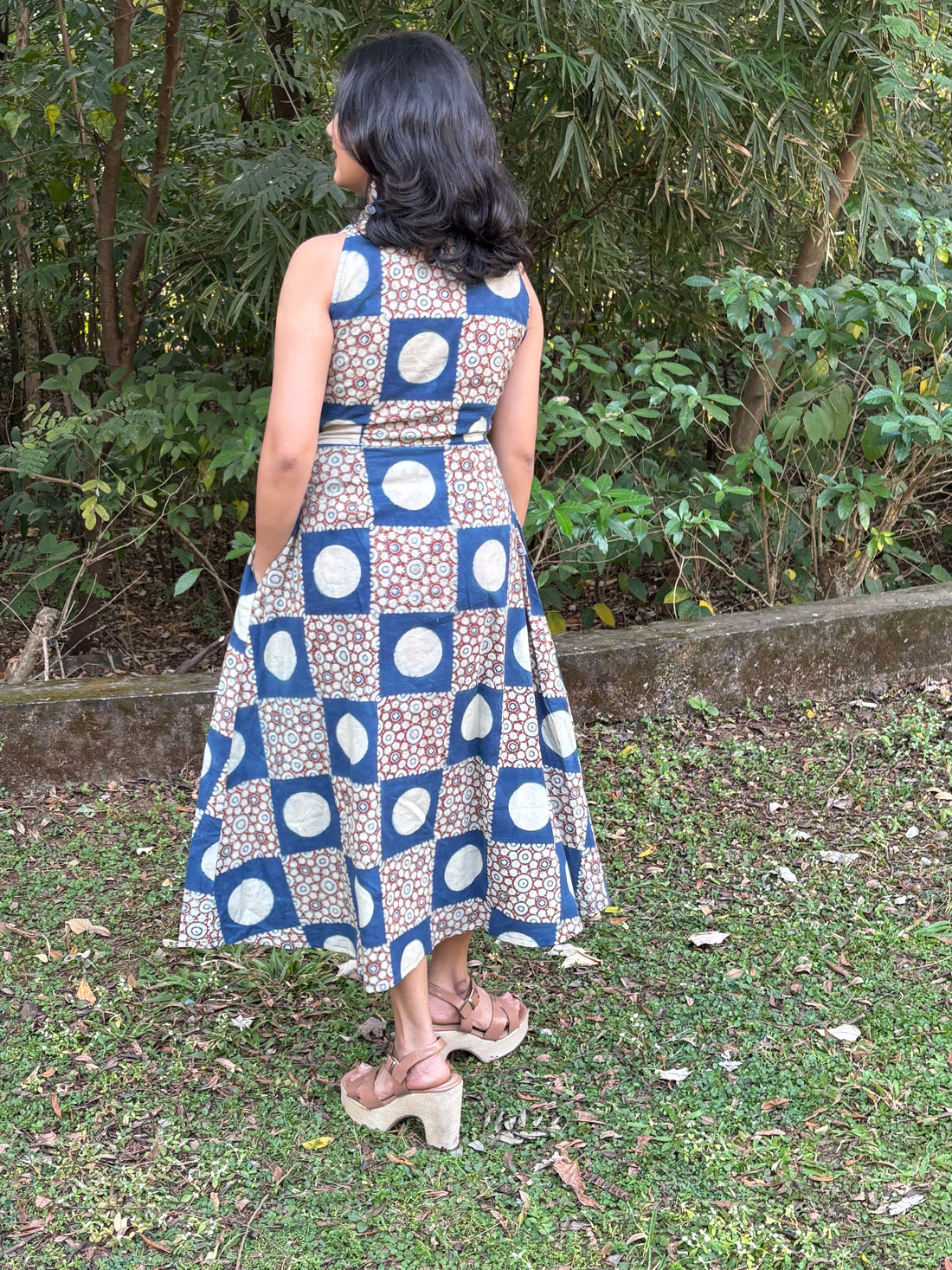 Ajrakh Halter Neck Dress