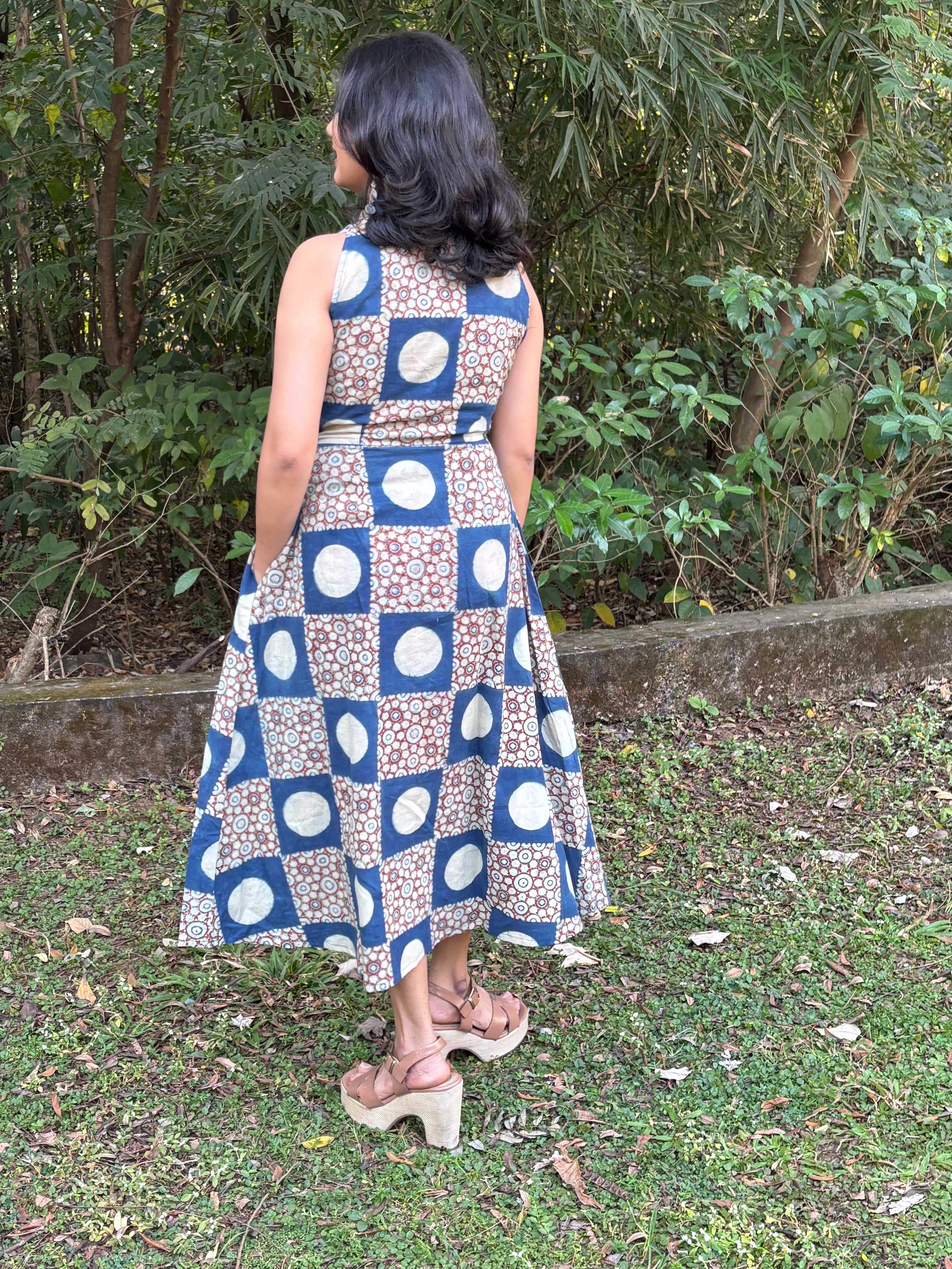 Ajrakh Halter Neck Dress