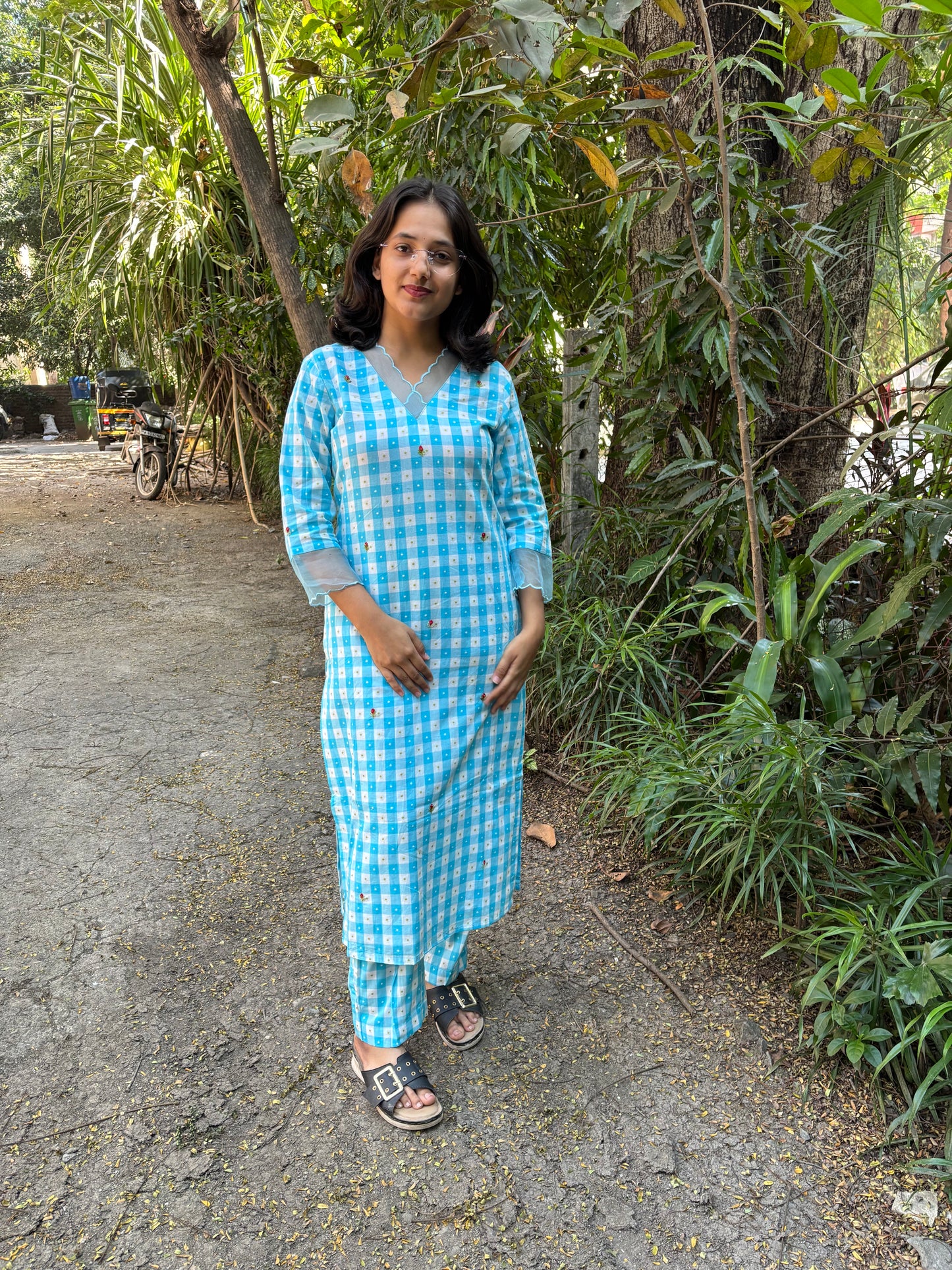 Checked Print cord set