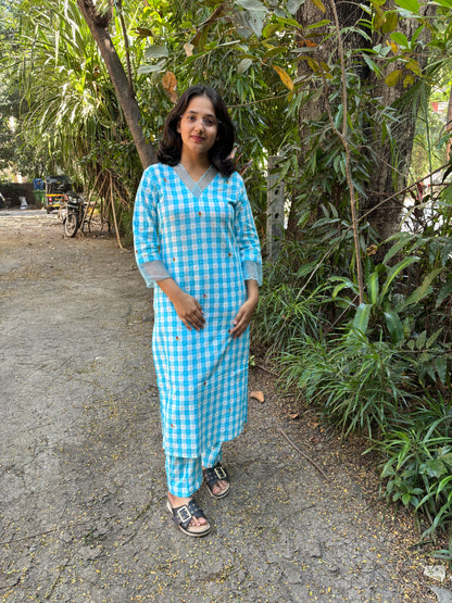 Checked Print cord set